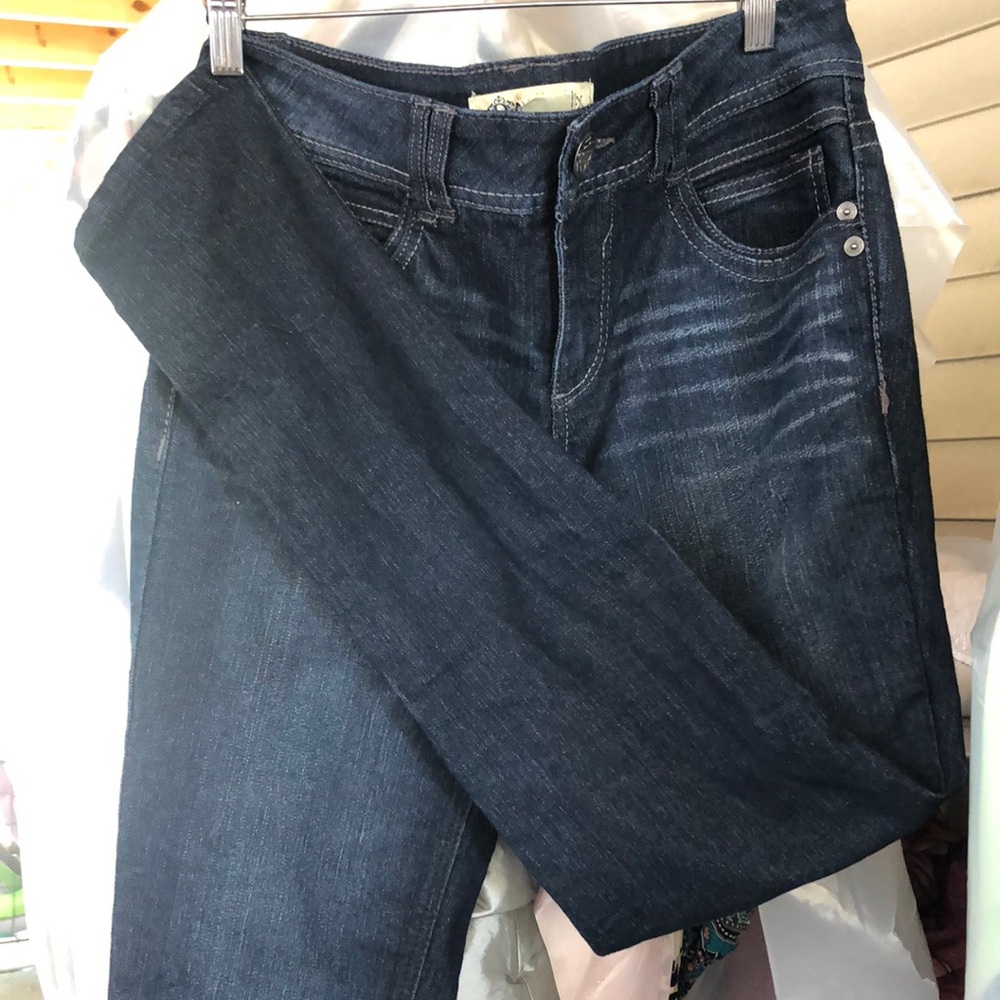 Democracy Dark Blue Straight Leg Jeans